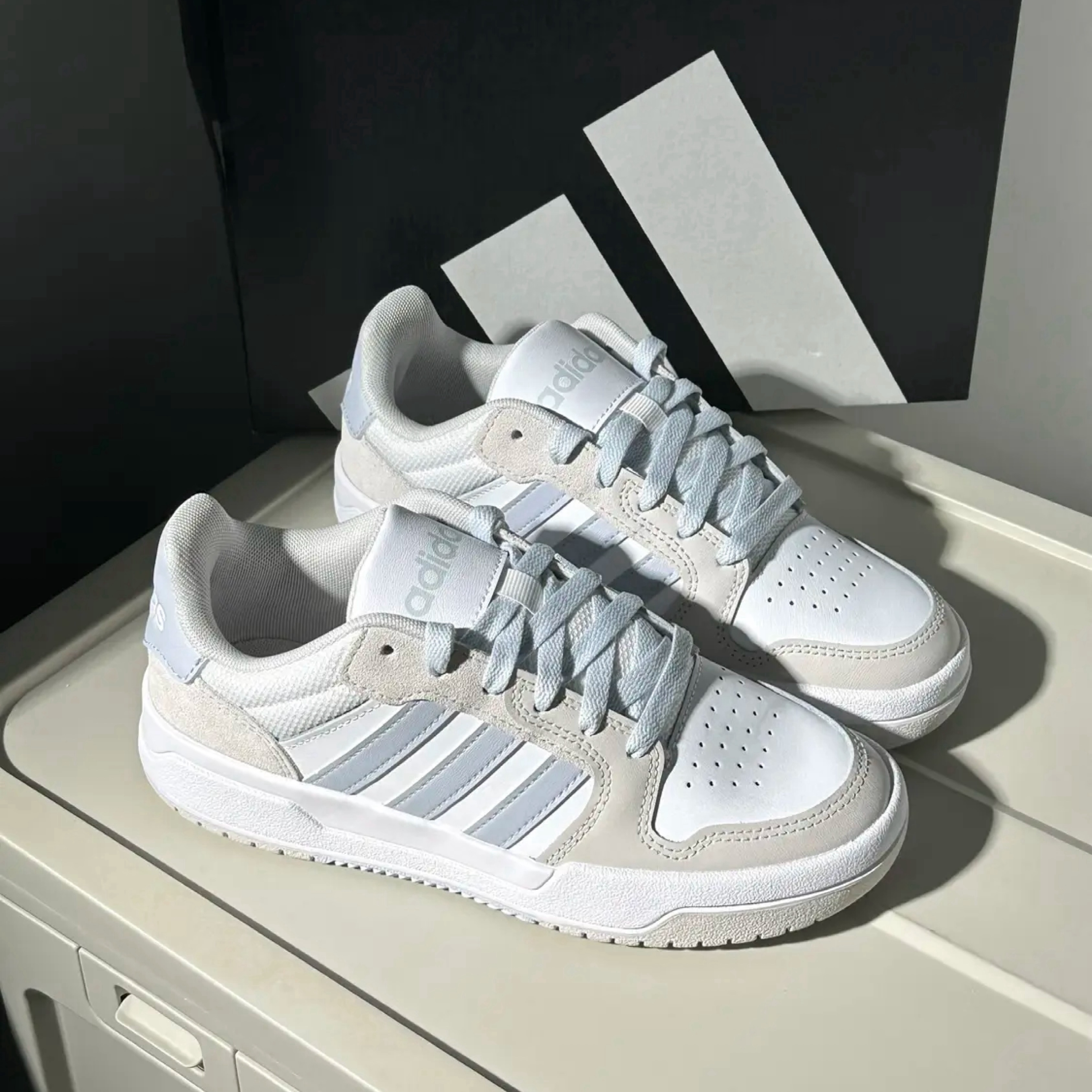 阿迪达斯Adidas Neo Entrap 男女经典复古耐磨低帮运动板鞋JI2561