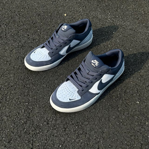 Nike SB Force 58 舒适耐穿 透气低帮板鞋男女同款蓝色DV5477-404
