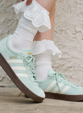 adidas Vl Court Classic 舒适百搭 低帮德训鞋 女款 绿色KH5552