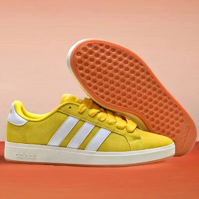 adidas Grand Court Base 00s 舒适防滑耐磨低帮板鞋男女款IH6188