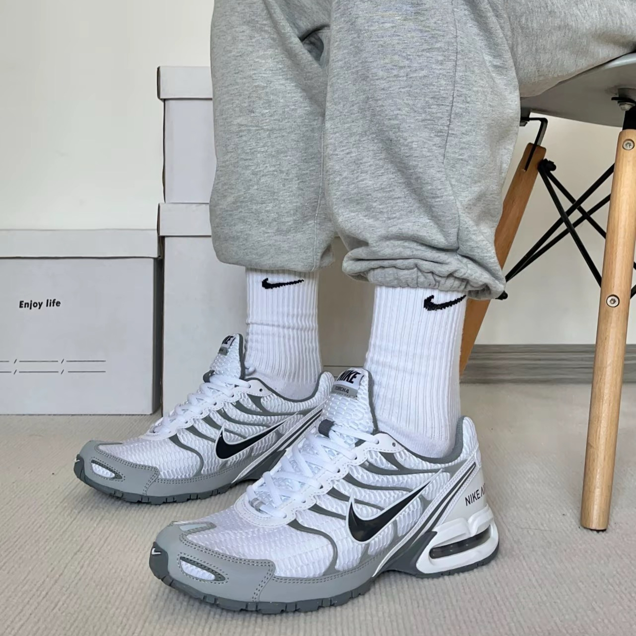 Nike Air Max Torch 4 舒适百搭 低帮 休闲跑步鞋 男女343846-100