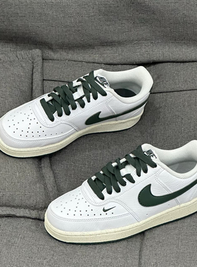Nike Court Vision Low 经典款式百搭 低帮 板鞋 白绿FV9952-101
