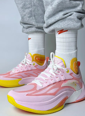 Anta安踏 瞬息1 TD TD 水蜜桃 减震耐磨 低帮 篮球鞋912421601Q-4