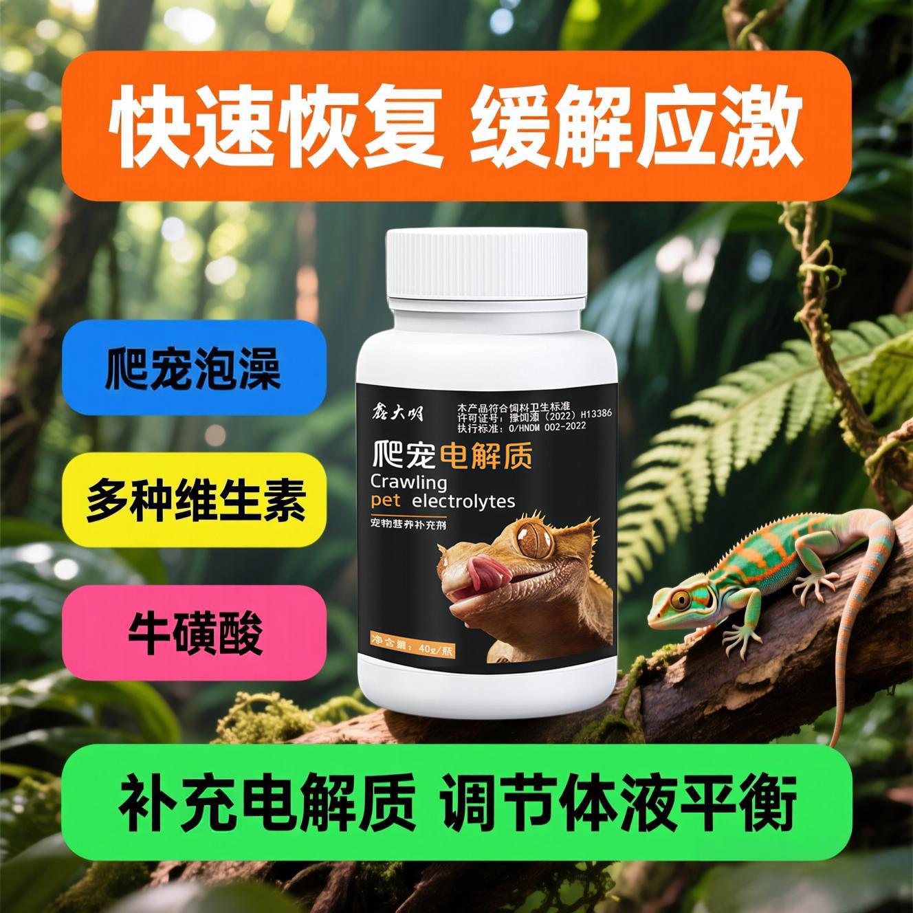 电解质粉角蛙专用鬃狮蜥