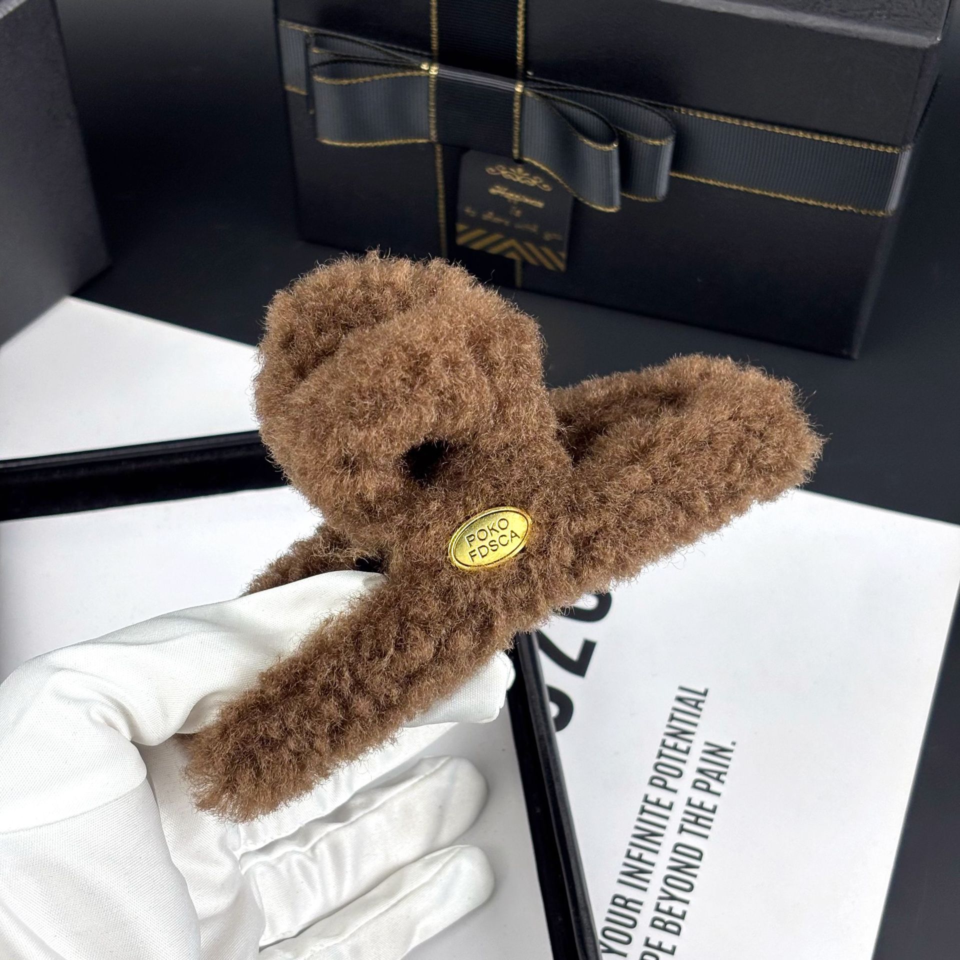 秋冬森系韩国复古毛绒抓夹大号气质感百搭后脑勺盘发发夹女