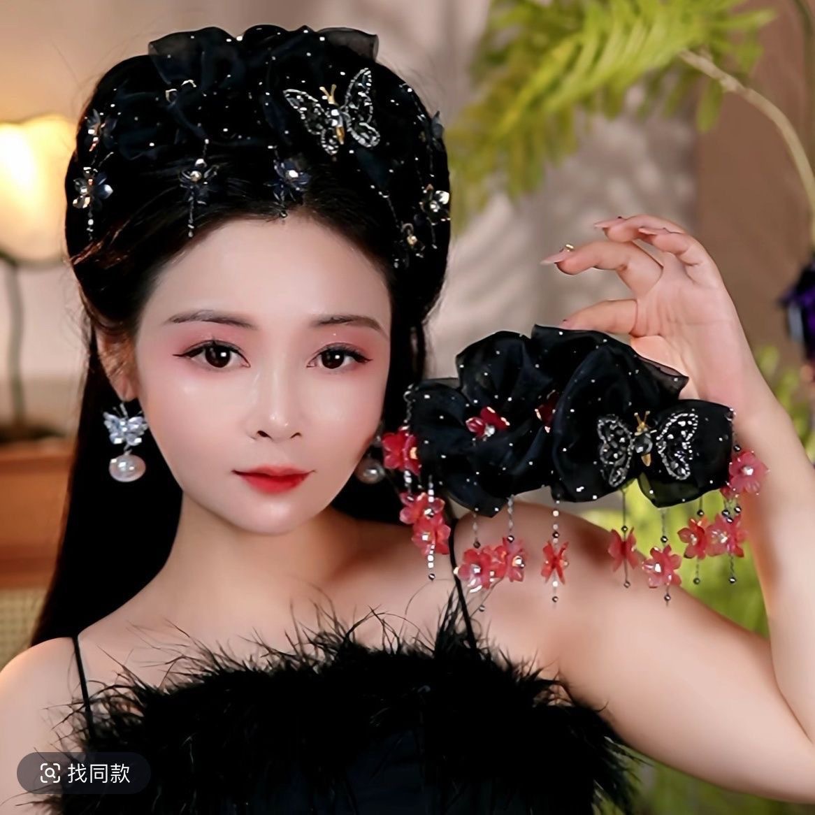 AB面在逃公主韩版蝴蝶结发夹时尚百搭鲨鱼夹轻奢设计款抓夹头饰品