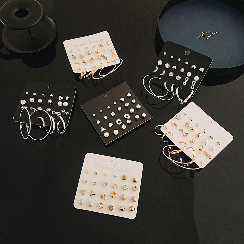 TKTK2025新款ins风女神范耳饰套装潮款耳钉女气质百搭时尚甜美