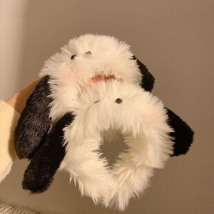 可爱毛绒小狗耳朵发箍女敷面膜洗脸化妆头箍搞怪秋冬发饰头饰