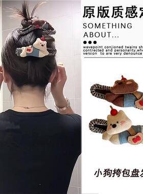 TKTK鲨鱼夹安全替代品拼色蝴蝶结鸭嘴夹发夹女后脑勺一字抓夹发卡