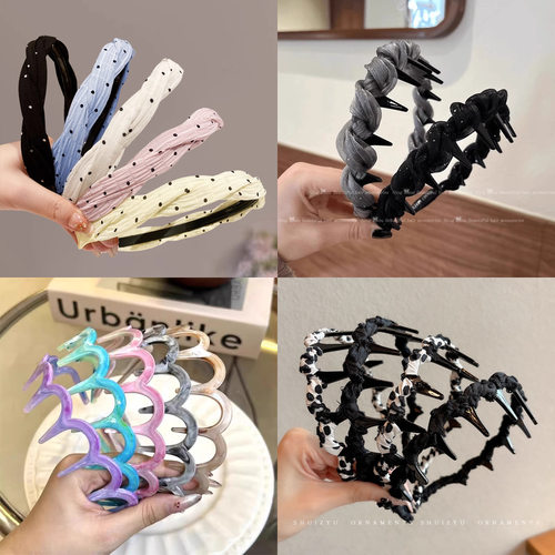 tktk波浪发箍女2025新款高颅顶头箍洗脸带齿防滑压发发卡气质头饰