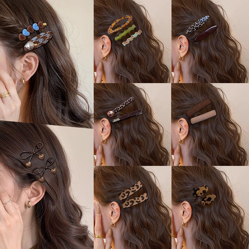 TKTK秋冬前额刘海夹发夹女2025新款高端边夹侧边碎发夹子头饰一字