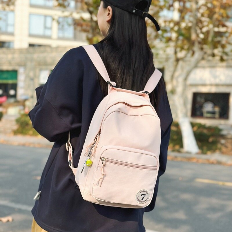 2026新款韩系简约双肩包女休闲百搭斜挎背包小众设计通勤学生书包