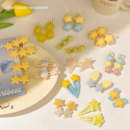 tktk梦幻星星发夹女感侧边刘海夹碎发可爱多巴胺头饰发卡子