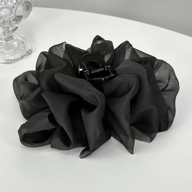 tktk新款蓬松云朵蝴蝶结泡泡发夹网红鲨鱼后脑勺气质发卡头饰头花