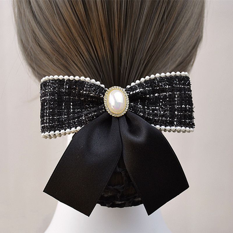 护士头花女职业发网小香风营业厅盘发头饰服务员发夹酒店服务员