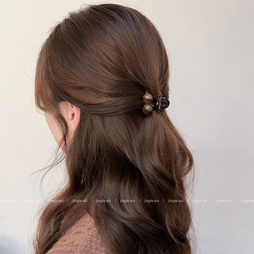 tktk秋冬刘海小抓夹女感2025新款半扎发夹后脑勺发量少小夹子头饰
