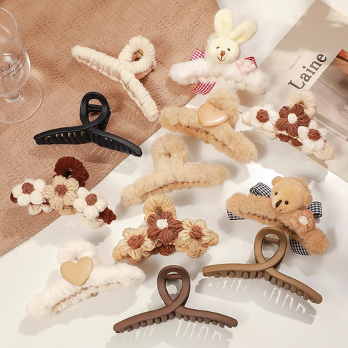 tktk2025年蝴蝶结抓夹女发夹精致感鲨鱼夹后脑勺盘发夹子发卡头饰