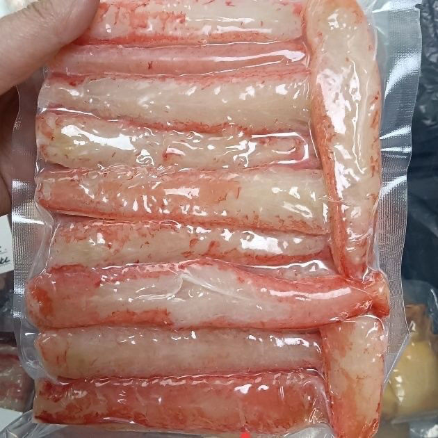 俄罗斯风味帝王蟹碎蟹肉拌沙拉包饺子真蟹肉非合成有冰衣有蟹筋