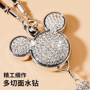 汽车高档香水挂件带钻车标镶钻挂饰吊坠精品挂式车载KT猫米奇天鹅