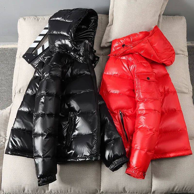 NEW MEN WOMEN SHORT COAT ALIKE DOWN JACKETS WINTER HOODED TH