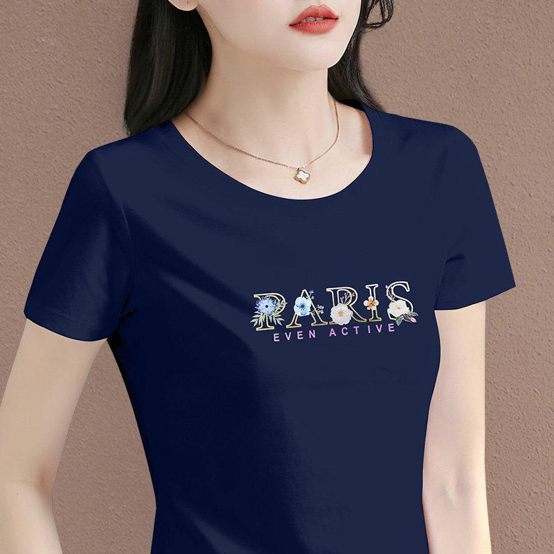 白色短袖T恤女2026年新款夏季女装修身正肩上衣高端半袖妈妈T恤