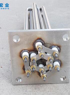 供应模温机电热管法加 304不锈方法兰热管 220V钢380V6KW兰电加热