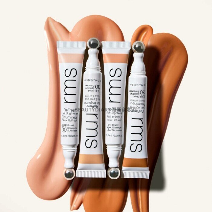 保税RMS亮采眼部提亮霜校色遮瑕轻盈养肤矿物防晒SPF30冰感滚珠