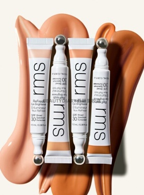 保税RMS亮采眼部提亮霜校色遮瑕轻盈养肤矿物防晒SPF30冰感滚珠