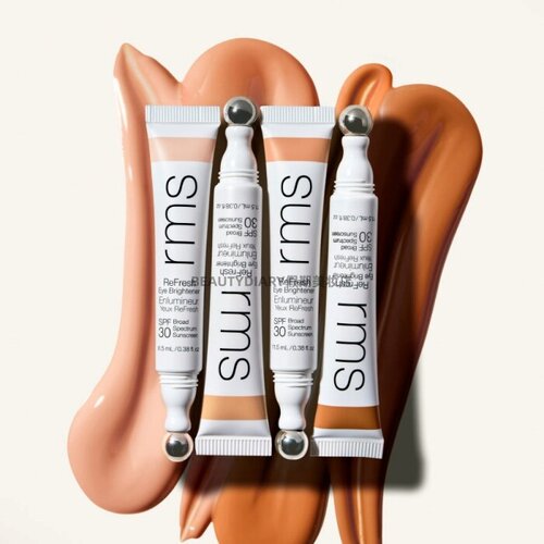 美国RMS亮采眼部提亮霜校色遮瑕轻盈养肤矿物防晒SPF30冰感滚珠