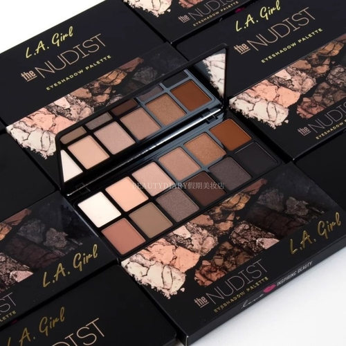 保税L.A. LA GIRL FANATIC洛杉矶女孩12色眼影盘NUDIST灰棕烟熏