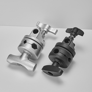 摄影魔术腿圆饼管夹万向夹转接头转盘旗板固定夹全金属灯架横杆