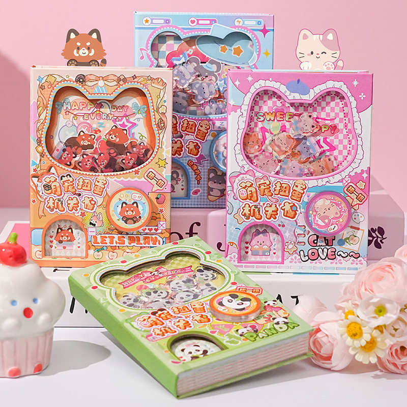 子亦萌宠扭蛋本机关本手账本扭蛋机口袋本解压抓娃娃安静书笔记本小学生儿童手帐本创意文具小本子女孩扭扭本,文具电教/文化用品/商务用品,笔记本/记事本,淘宝优惠券,粉丝福利购,淘宝优惠卷