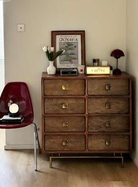 艺术号欧表情客厅实木边柜/宾纳进口储物柜北斗柜侘寂符93019风玄