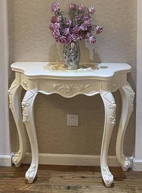 欧式玄关子靠桌墙长条窄边北欧轻奢风简欧柜台半圆现00095约代简