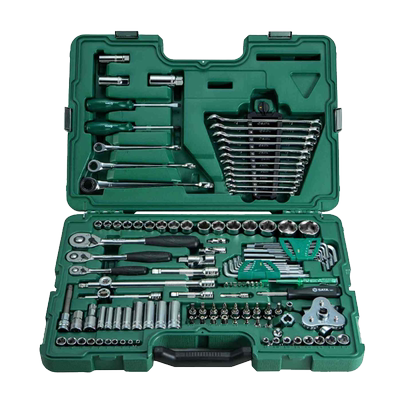 世达汽车维修工具128件组套 120+8件小中大飞套筒综合套装 09014G