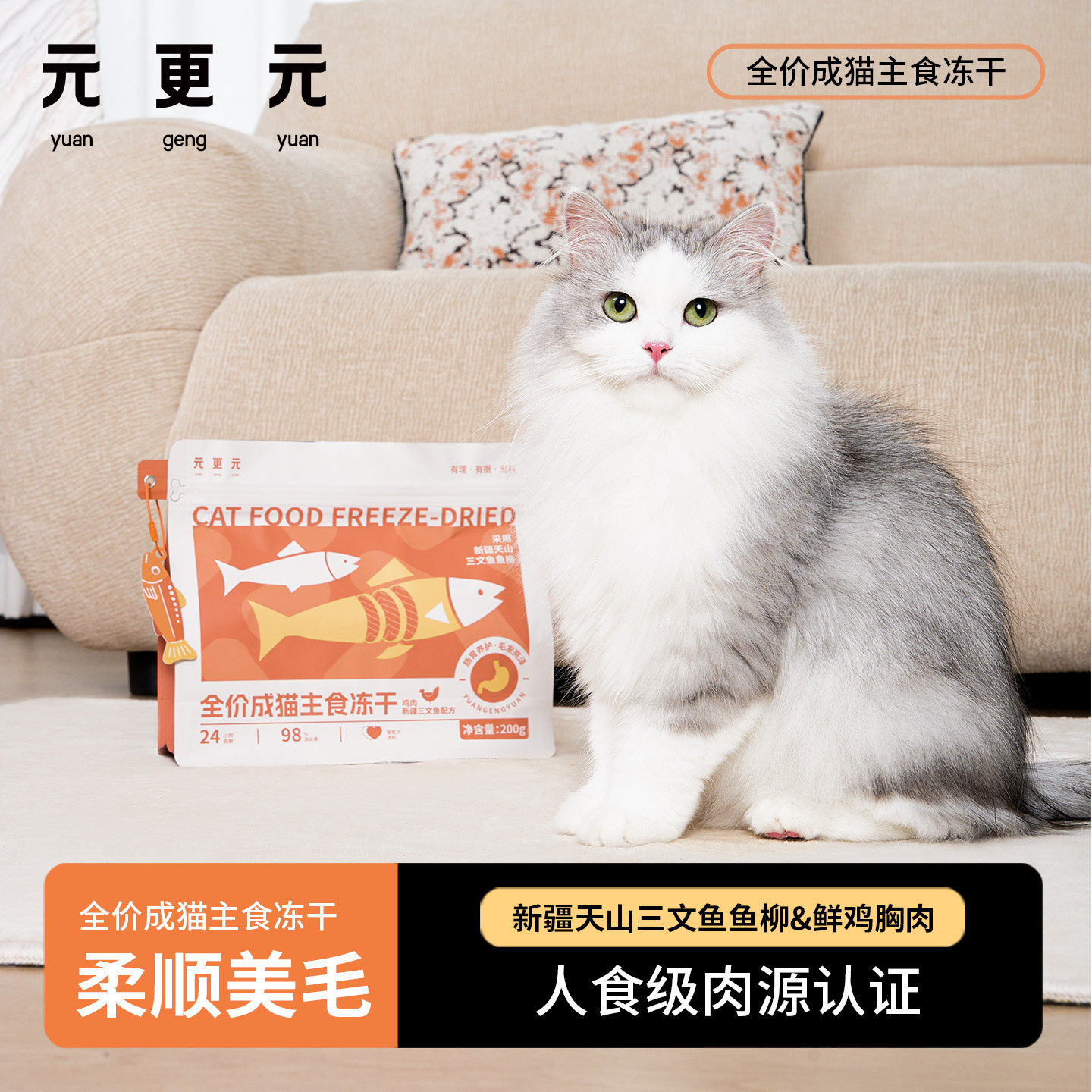 元更元猫咪冻干三文鱼鸡肉