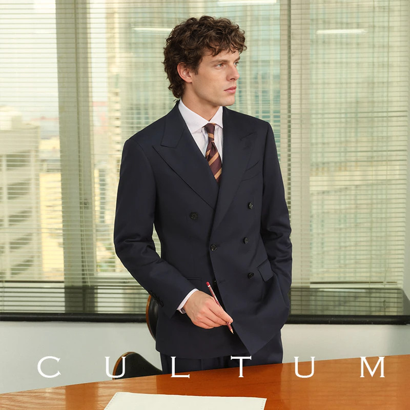 【70%澳毛 半麻衬】CULTUM西服套装男士高级感新郎结婚正装西装