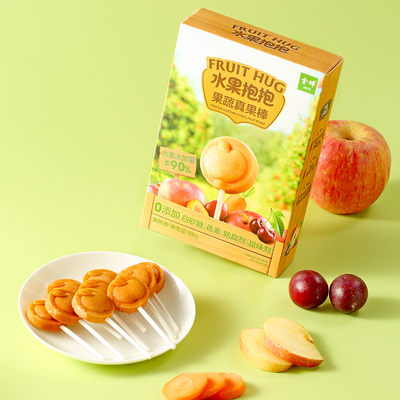 金晔水果抱抱真果棒88g盒装水果棒果干果脯蜜饯儿童糖果零食组合