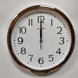 金钟轻宝自动对时挂钟客厅家用静音现时钟代HQW简电波机芯奢约石