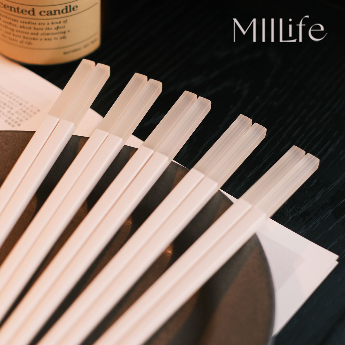 MIILife 洗碗机可用筷子家用高档合金餐具轻奢高级感食品级白色