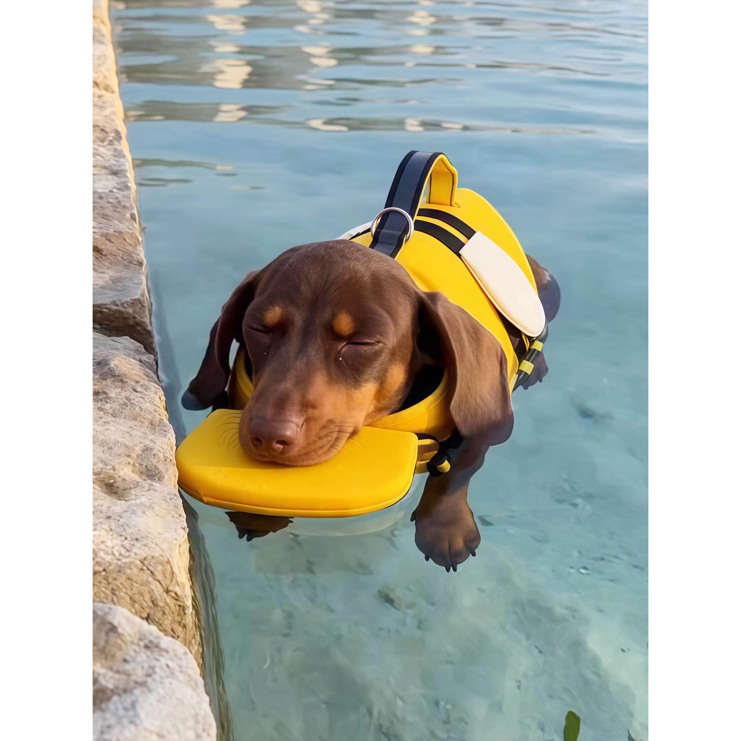 狗狗解暑！狗狗玩水装备宠物游泳救生衣强浮力中大型犬带托颈漂浮