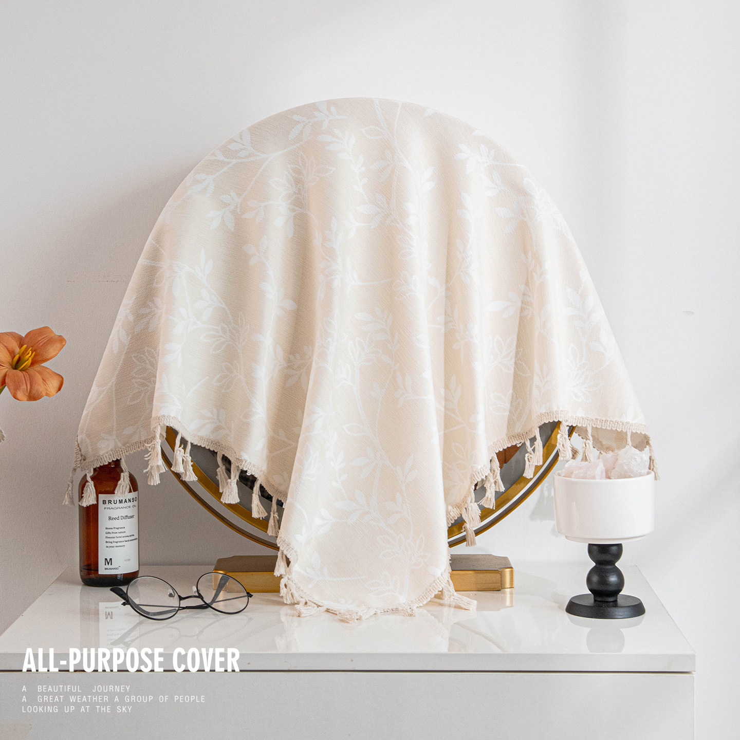 防尘防水冰箱盖布洗衣机梳化妆镜小方巾打印机白色纱蕾丝床头柜套,居家布艺,万能盖巾,淘宝优惠券,粉丝福利购,淘宝优惠卷