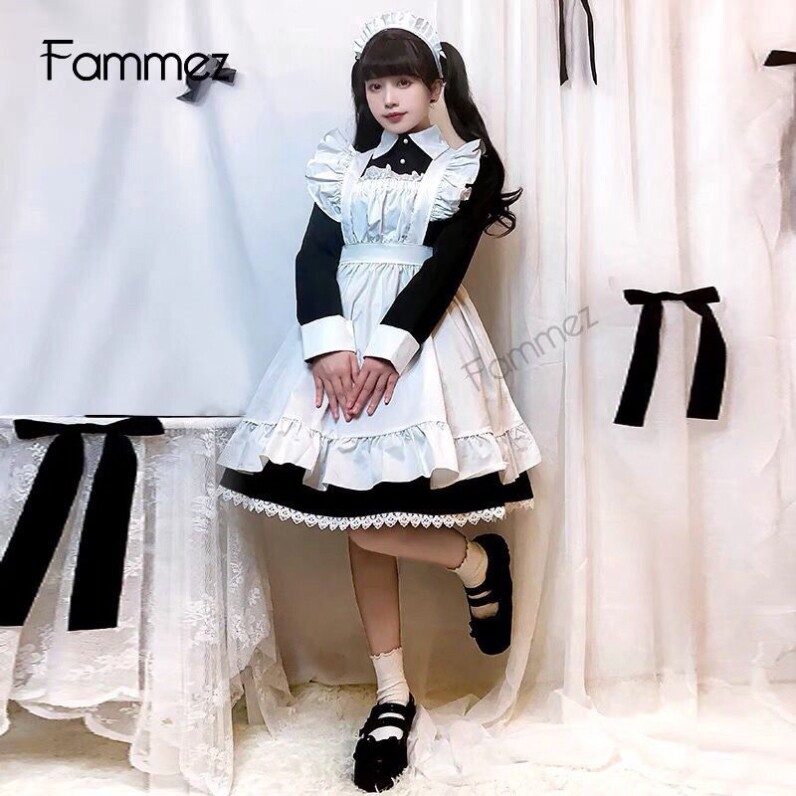 女仆装秋冬女生爆款套装大码日常lolita连衣裙纯欲风COS服软妹