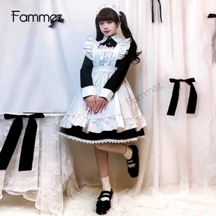 女仆装 套装 大码 日常lolita连衣裙纯欲风COS服软妹 秋冬女生爆款