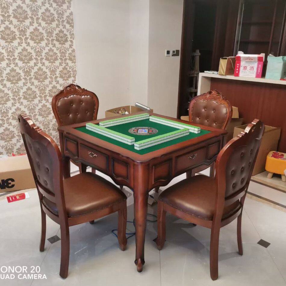 折叠式全自动将麻机欧式实木麻将机全自动餐桌两用新款可折叠电动