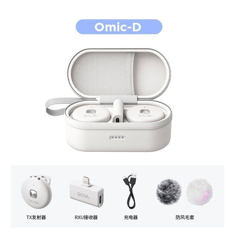 BOYA ไมโครโฟนคล้องคอไร้สาย รุ่น Omic พร้อมอุปกรณ์บันทึกเสียง ใช้สำหรับไลฟ์สด