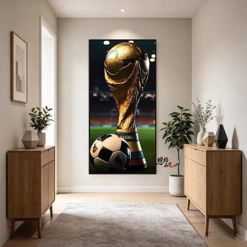 2026WorldCup大力杯装饰画足球主题冠军奖杯体酒吧彩店球迷壁挂画