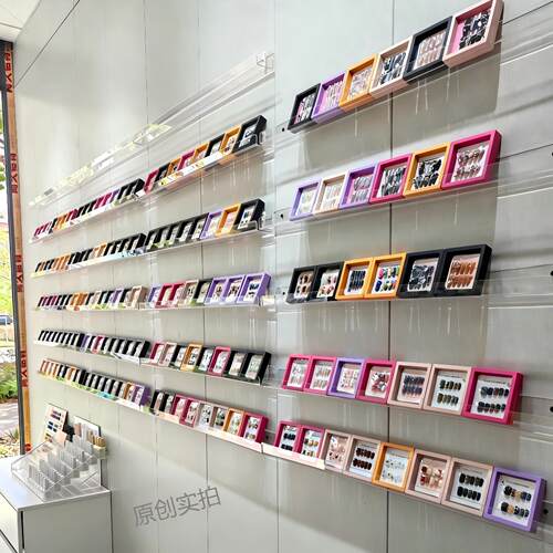 穿戴甲展示架挂墙透明亚克力陈列架指甲油胶美甲店墙上置物架壁挂