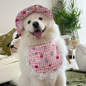 新款 春夏薄款 宠物围巾围兜帽子金毛萨摩耶大狗中型边牧大型犬