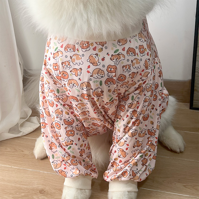 春夏季小中大型犬萨摩耶狗狗护肘衣服金毛拉布拉多护肘衣服保护